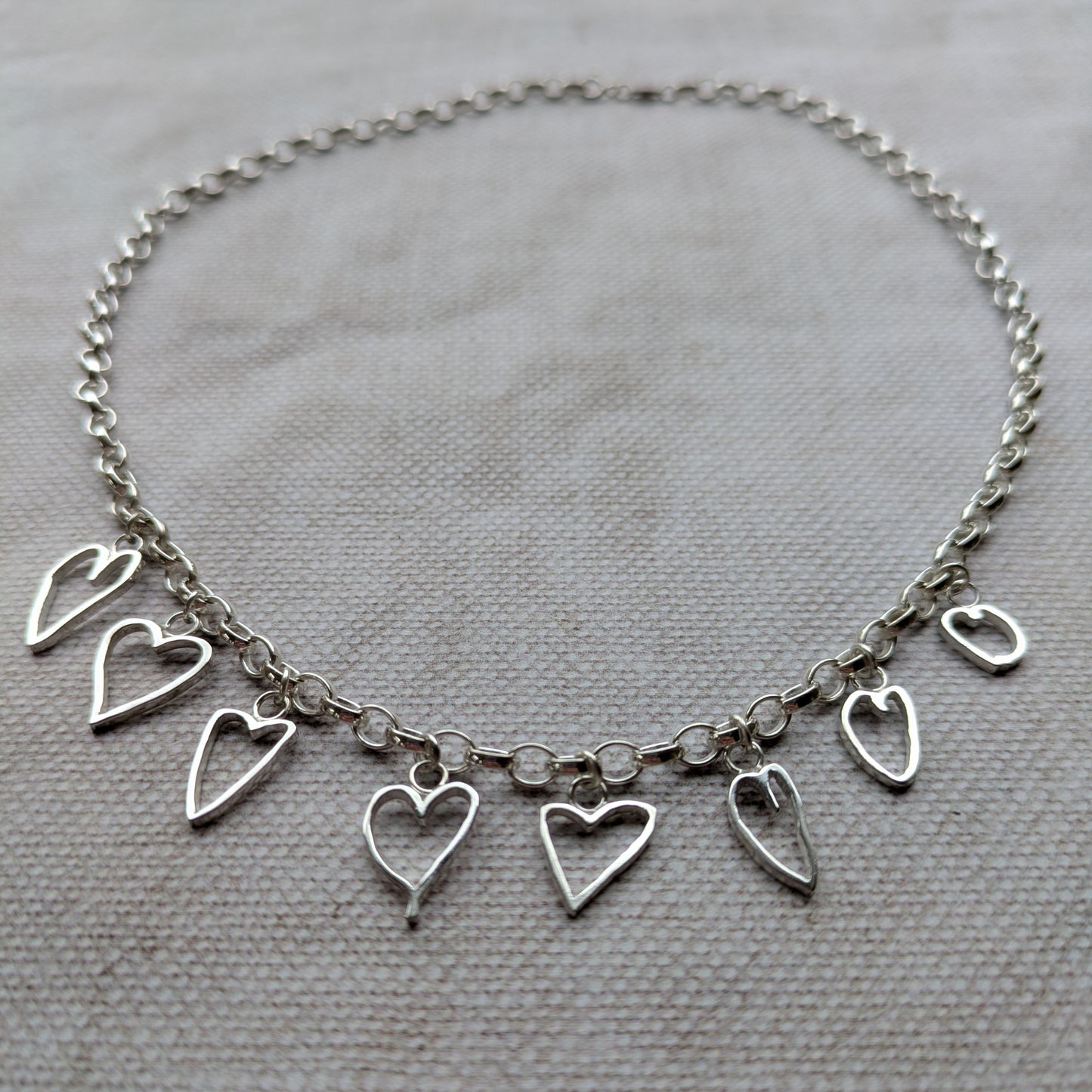 Family Heart Drawing Necklace Keepsake