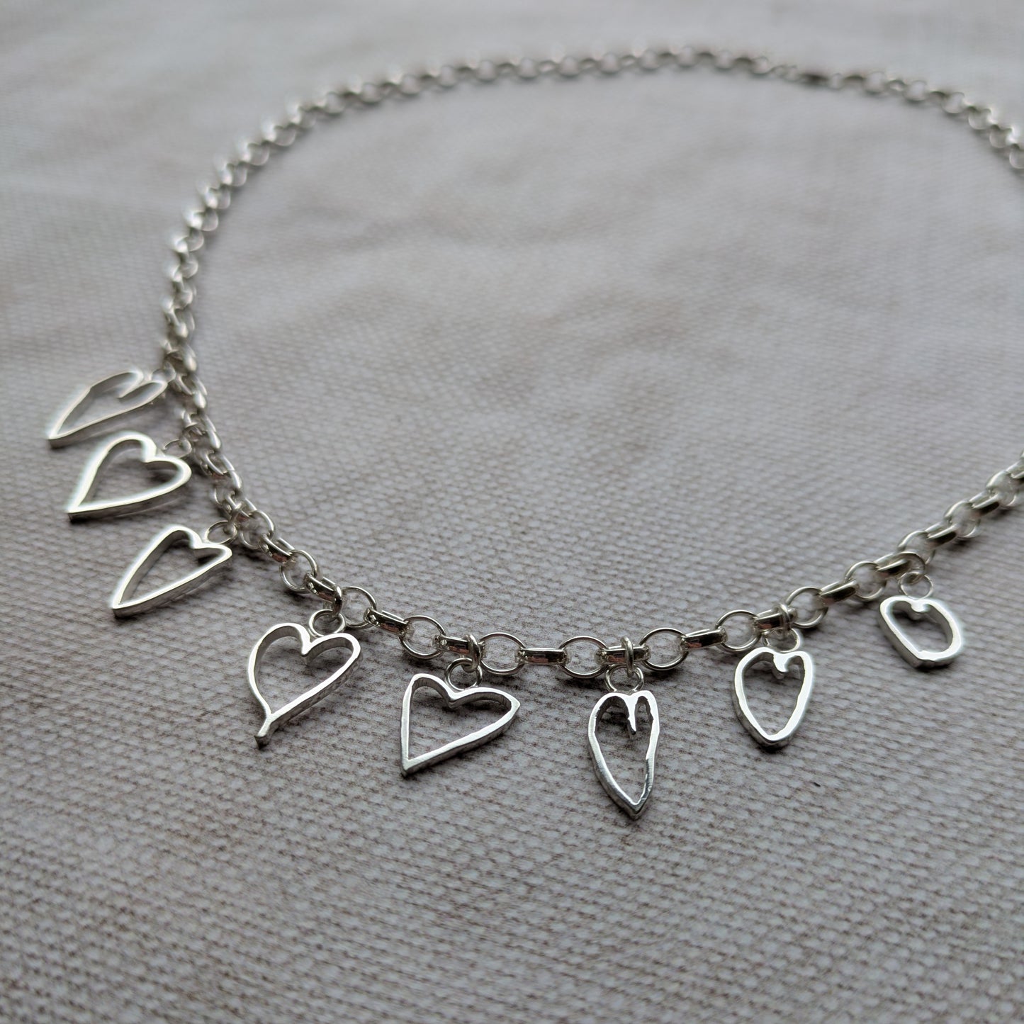 Family Heart Drawing Necklace Keepsake