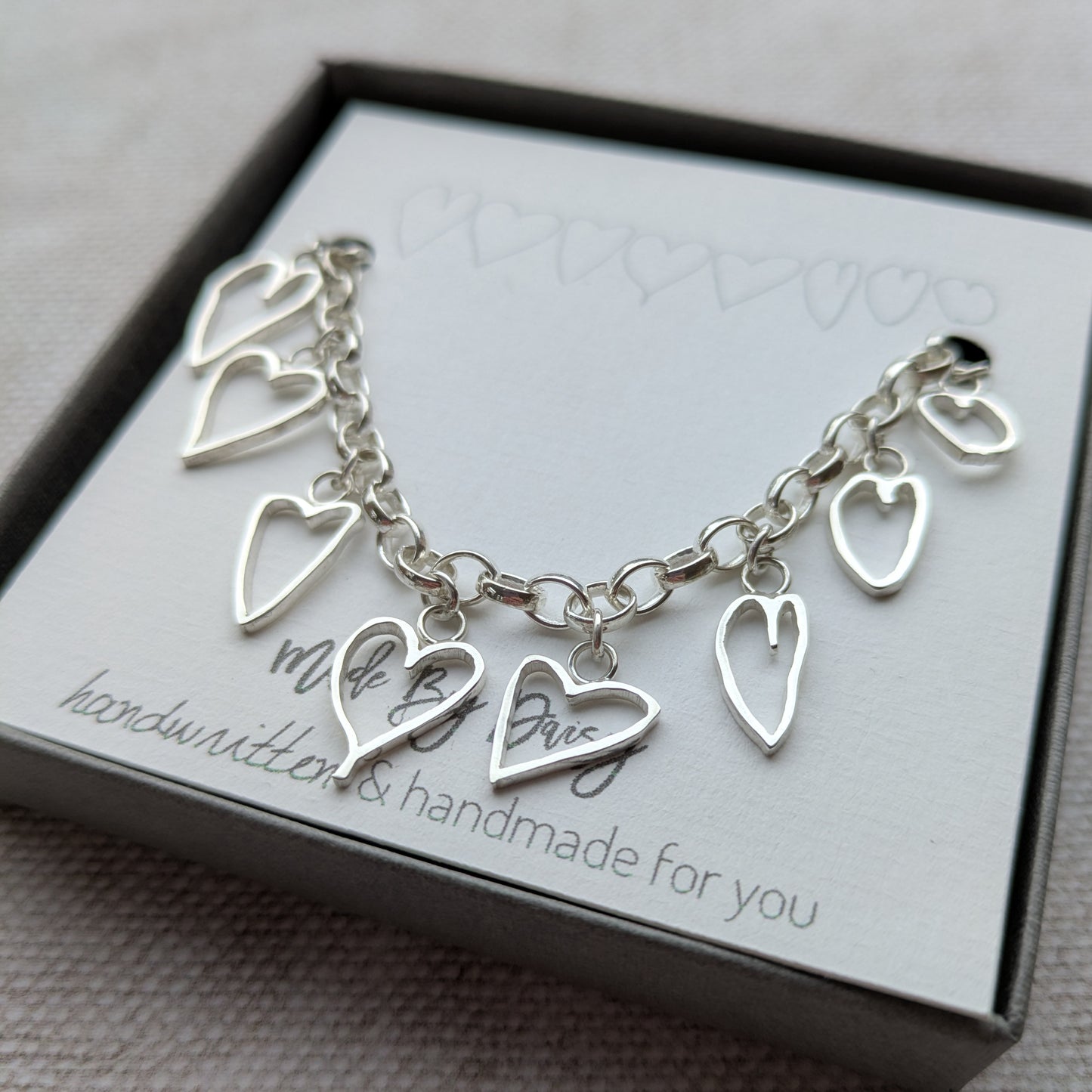 Family Heart Drawing Necklace Keepsake