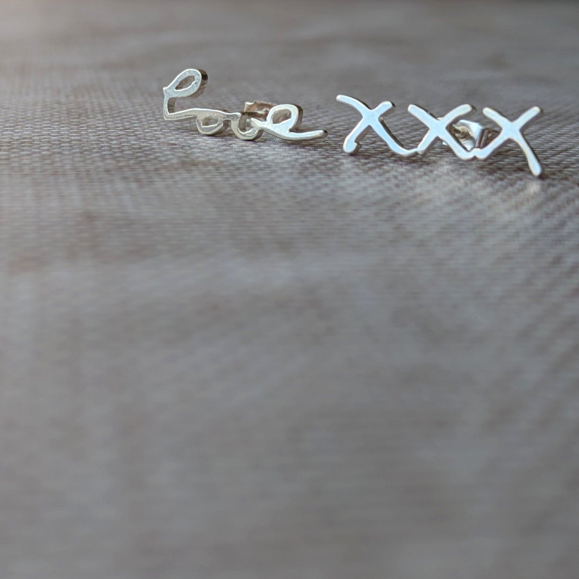 Handwriting Earrings Studs