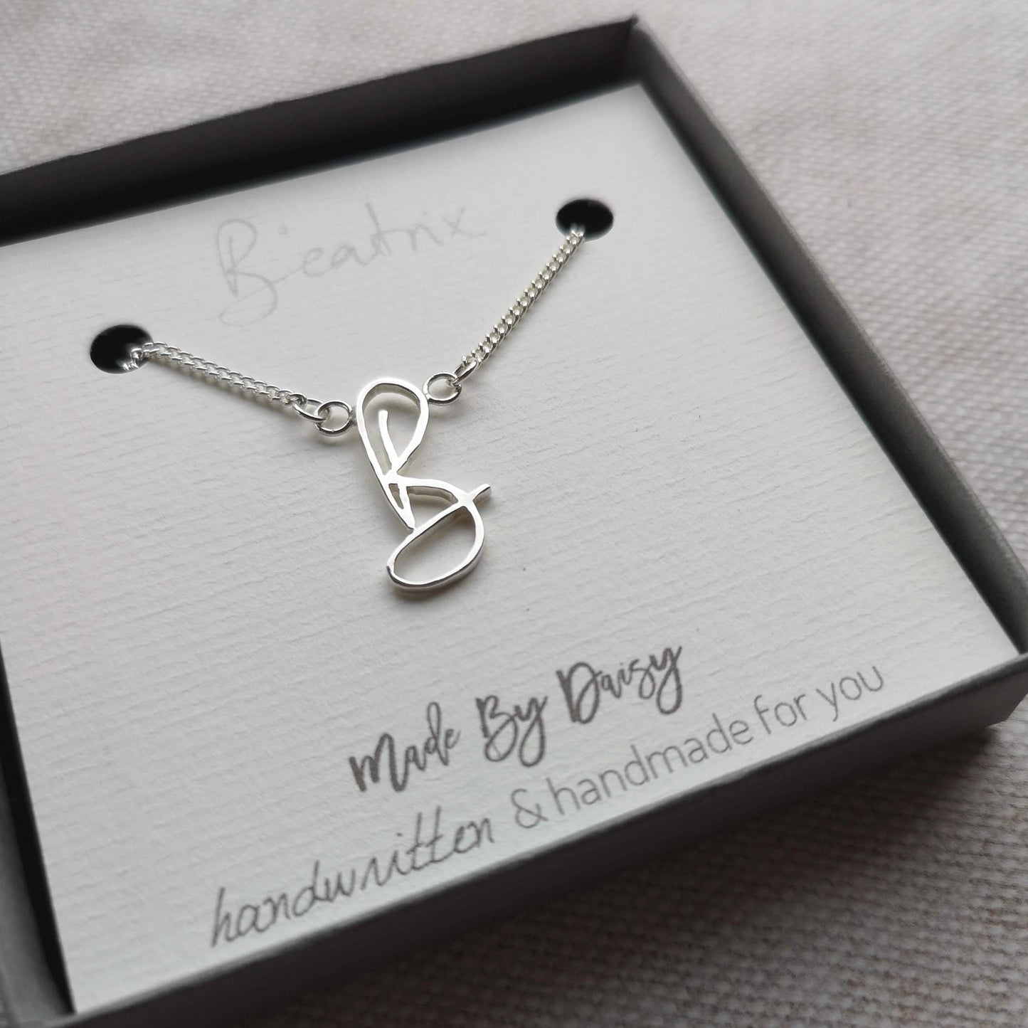 Initial in Your Loved One's Handwriting Necklace