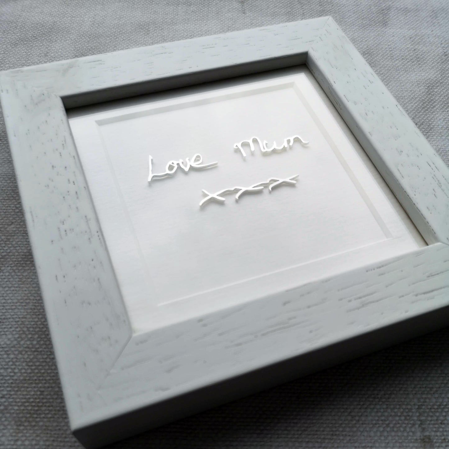 handwriting framed sterling silver