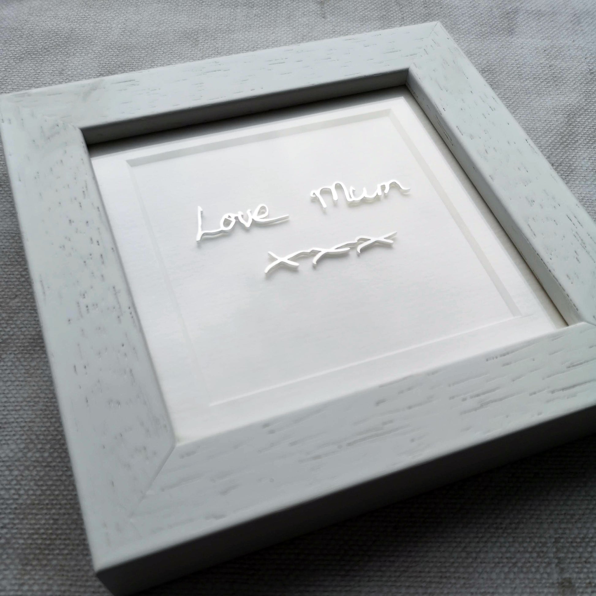 handwriting framed sterling silver