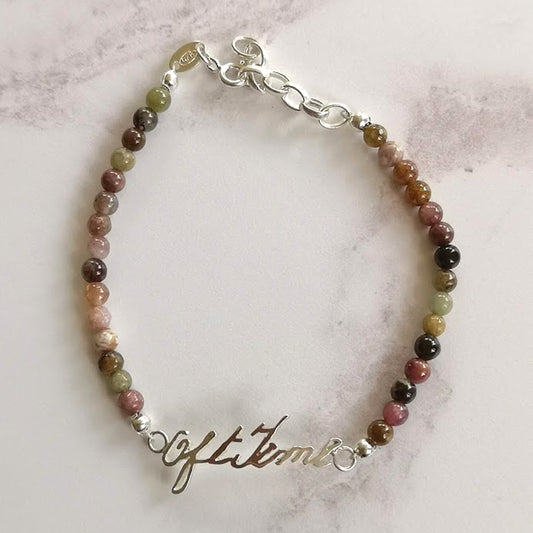 Mixed Tourmaline Handwriting Bracelet
