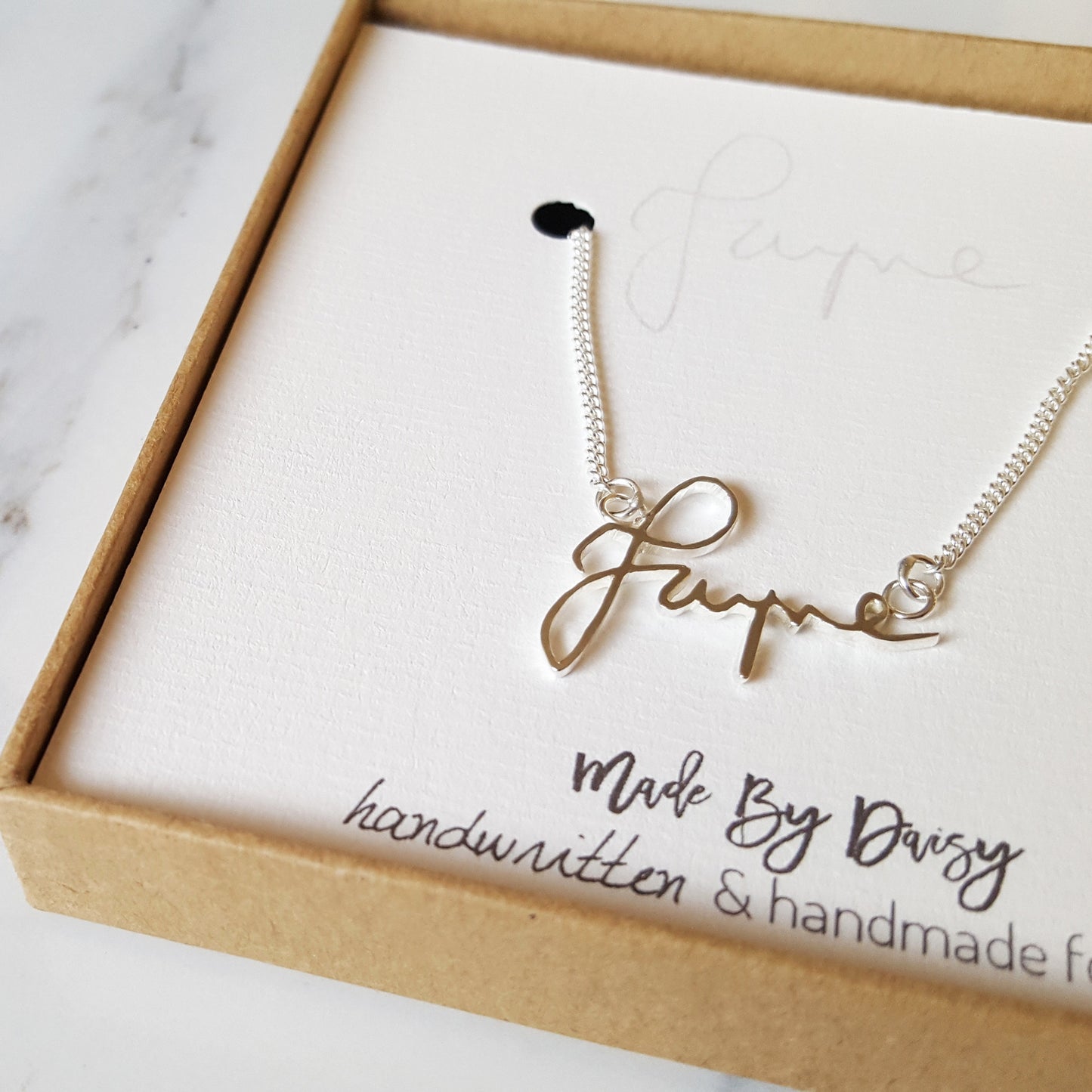 Silver keepsake necklace