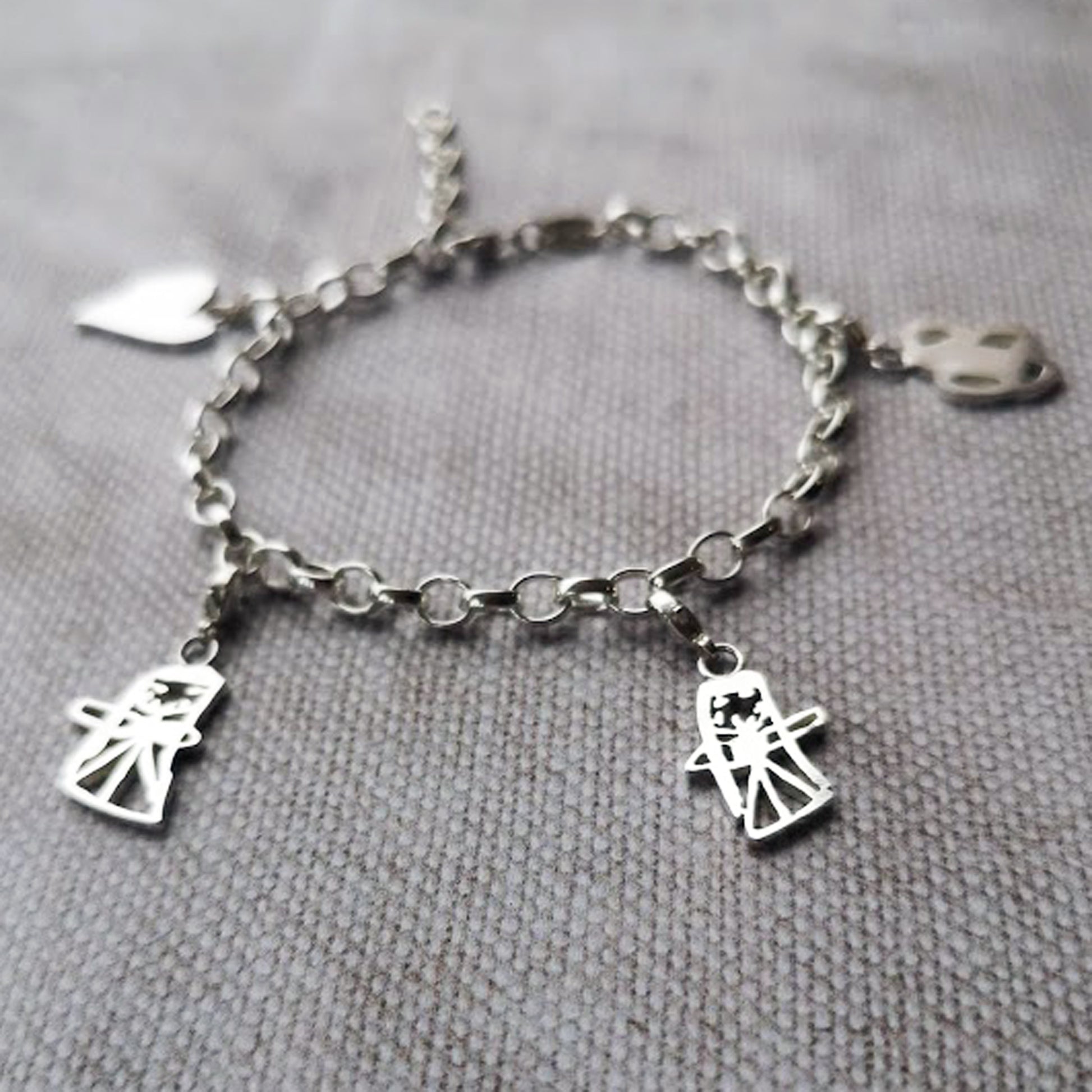 Childs Drawing Charm Bracelet