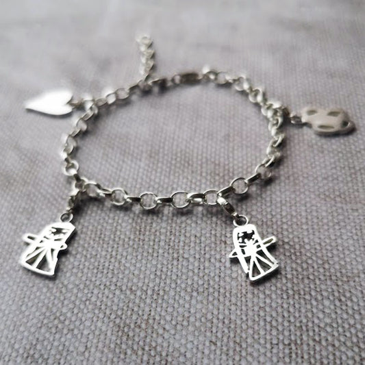 Childs Drawing Charm Bracelet