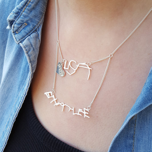 Layered Keepsake Handwriting Necklace