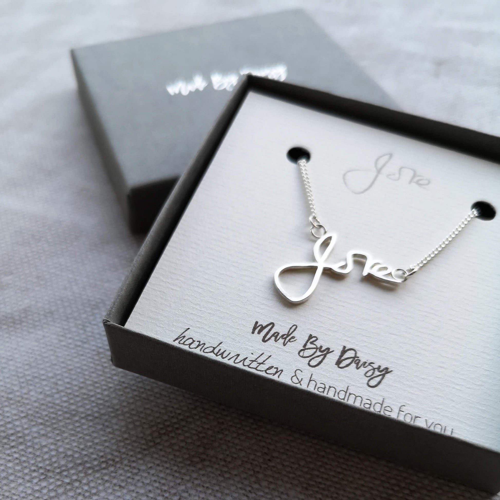 memorial handwriting necklace