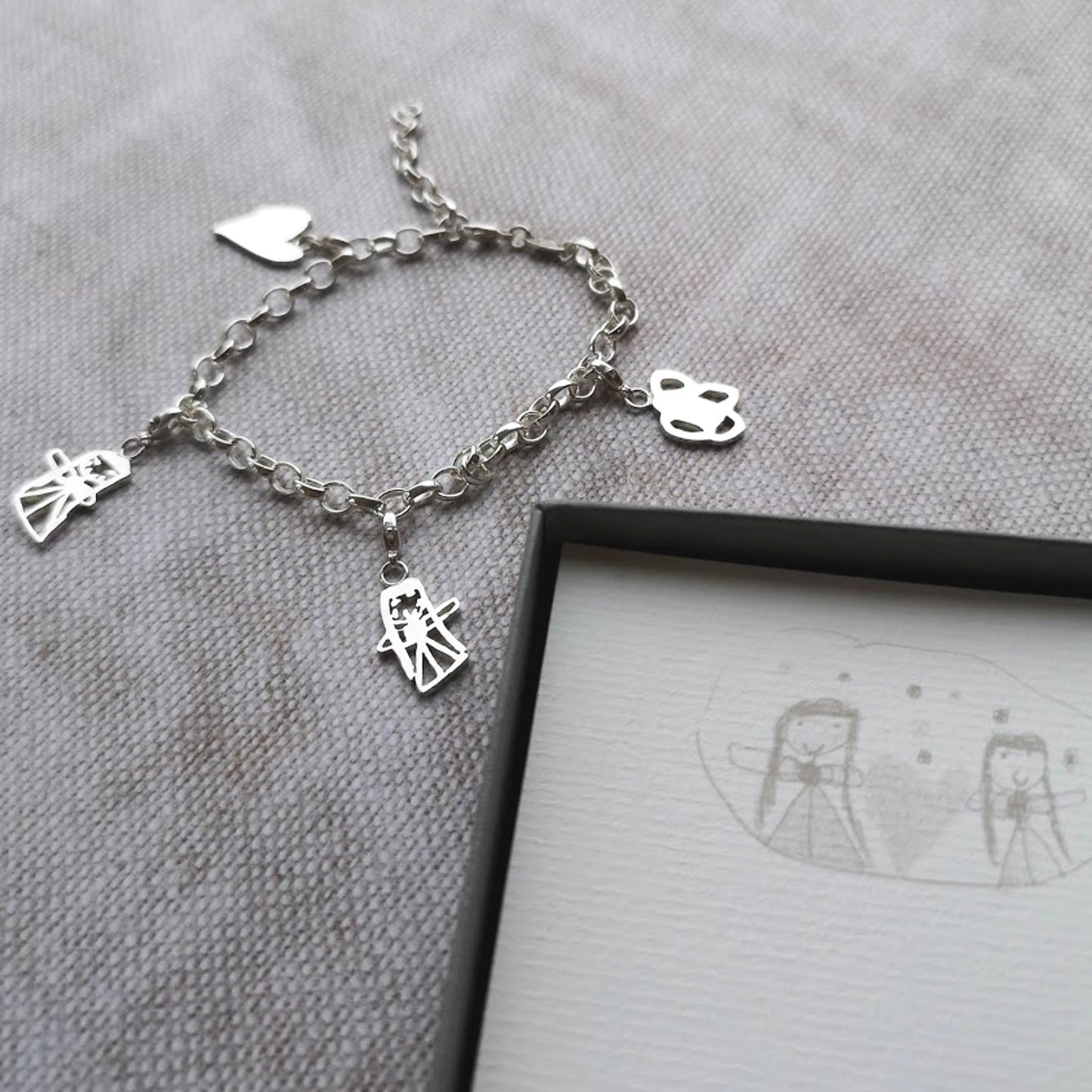 Actual Drawing Charm Bracelet UK