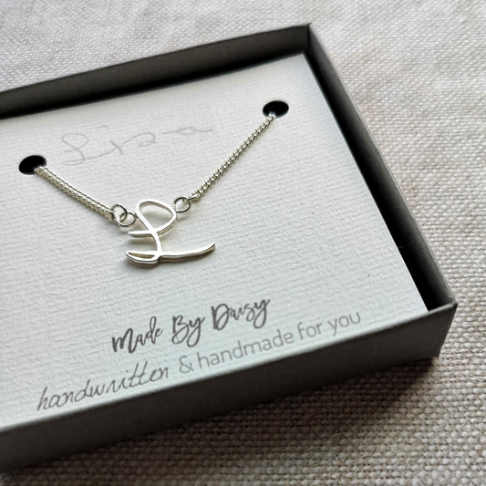Initial in Your Loved One's Handwriting Necklace