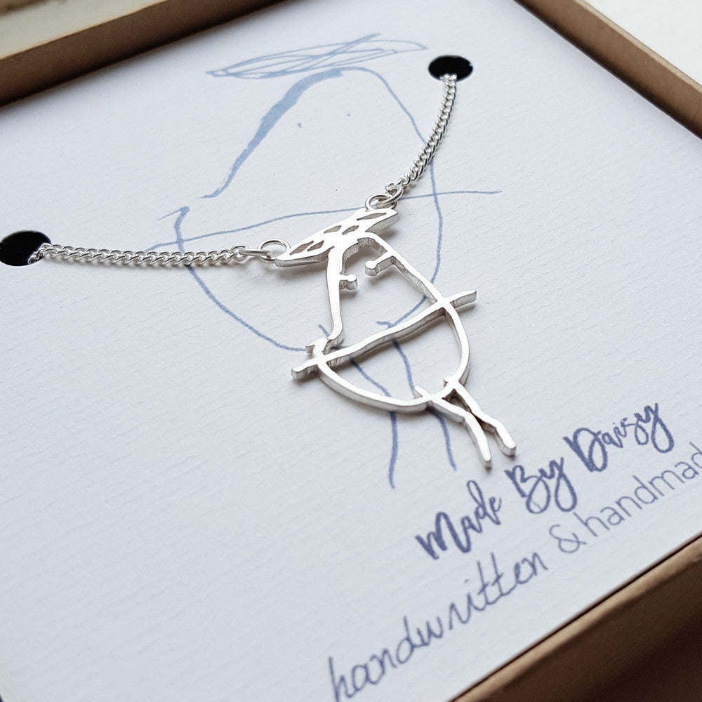 kids artwork necklace
