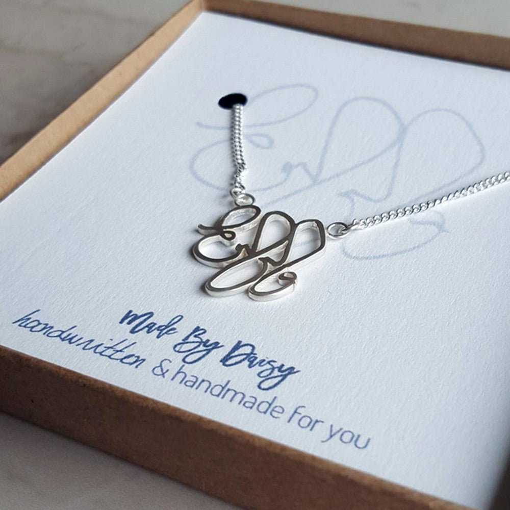 Actual signature necklace using loved ones signature