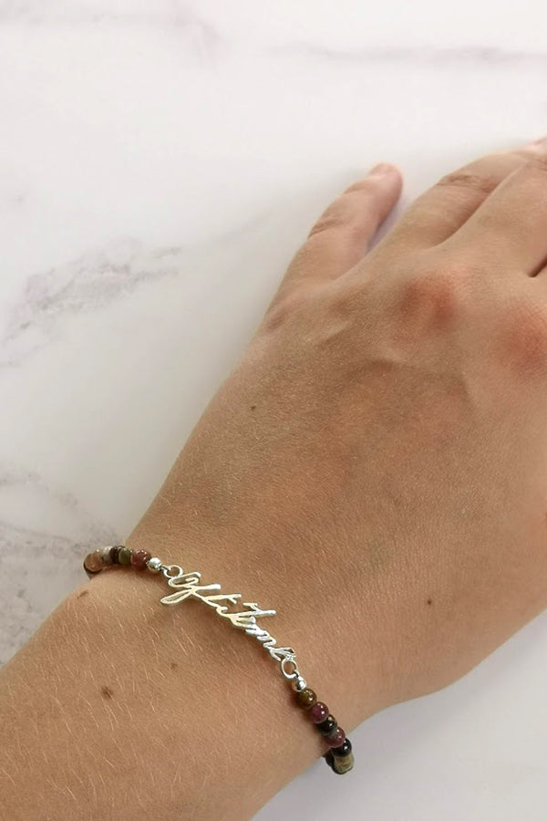 Mixed Tourmaline Handwriting Bracelet