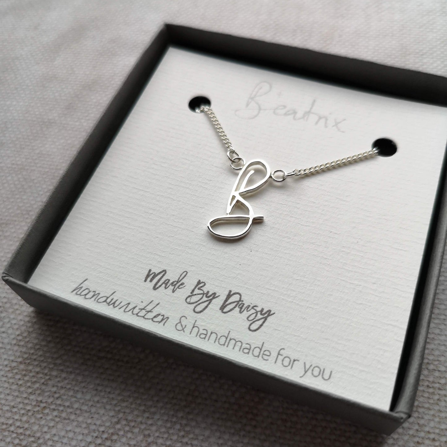 Initial in Your Loved One's Handwriting Necklace