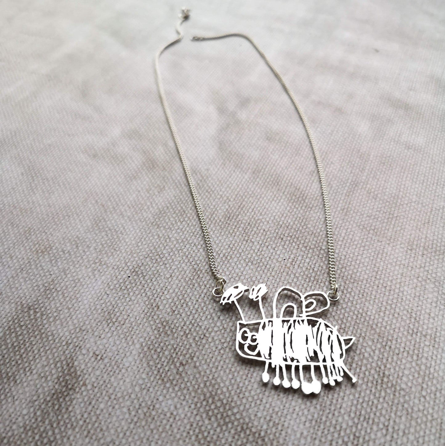 childrens drawing necklace